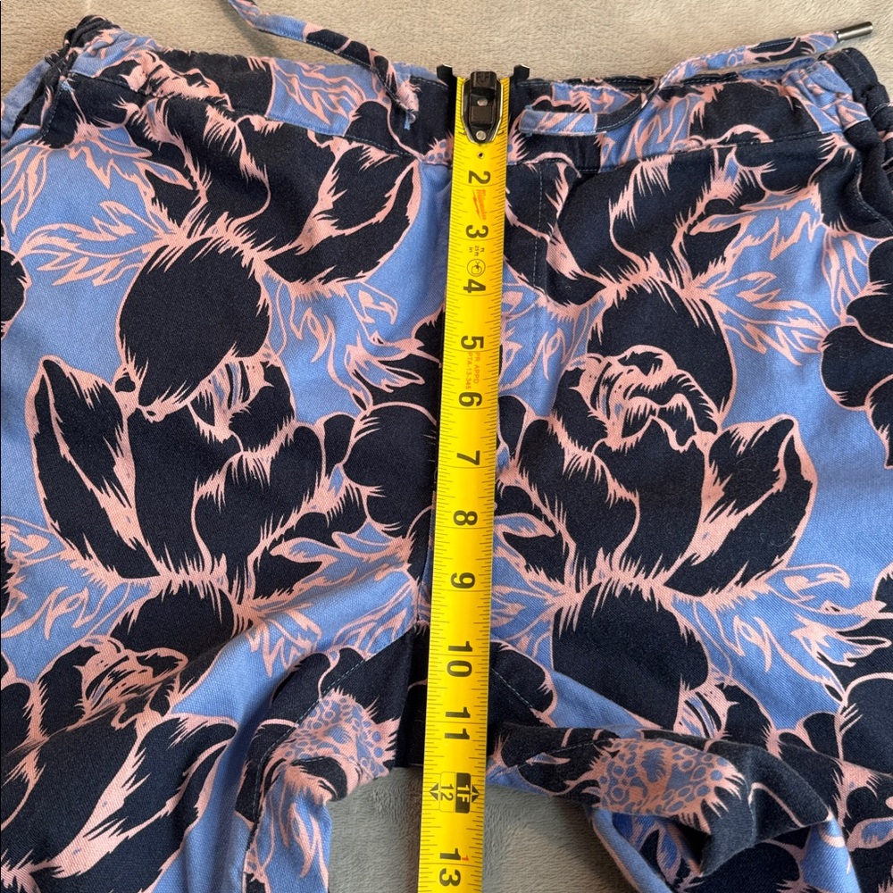 Wildfang The Essential Drawstring Pant Blooming Floral Blue Size Small - Picture 13 of 16